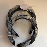 NEW WITH TAGS TWO GIRLS / LADIES HEAD BANDS GREY ,GRIPS BY WOW LONDON 