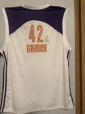 Griner Phoenix Mercury Jersey #42 White/Purple Basketball Shirt