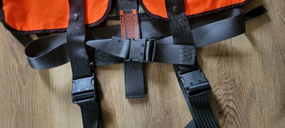 Cabela's Reversible Tree Safety Harness XL (200-275) Blaze Orange Camouflage (T6 - Image 3 of 4