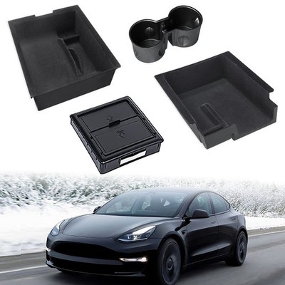 Cockpit Zubehör Set Bundle Tesla Model 3 + Y 2021 / 2022 / 2023 Mittelkonsole