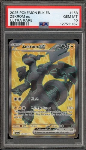 Pokemon Zekrom ex Black Bolt Ultra Rare #158 PSA 10 Gem Mint