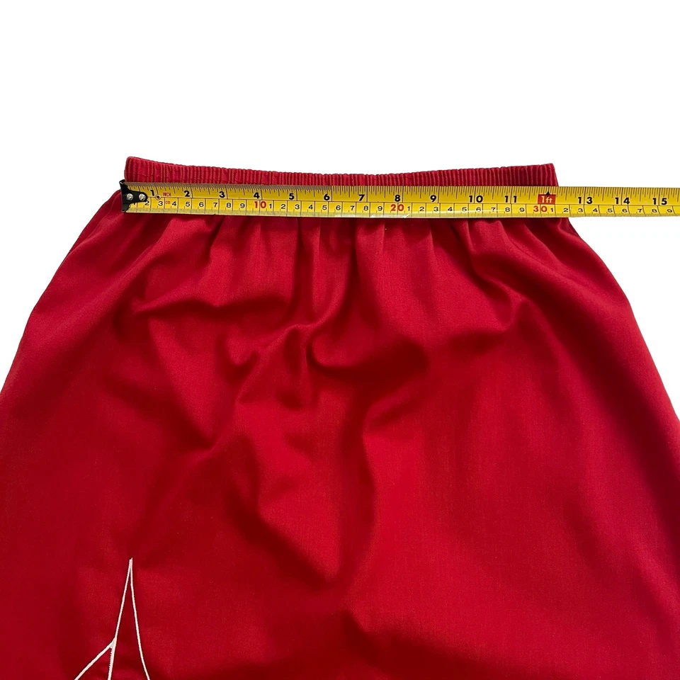 Falda Midi Vintage Años 70 Cintura Alta Velero M Apliques Rojo Funky Boho Indie Retro Foto 4 de 4