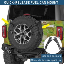 Heavy Duty Spare Tire Mount Quick Release Fuel Can Bracket For Off-road Tire Heavy Duty Spare Tire Mount Quick Release Fuel Can Bracket For Off-road Tire