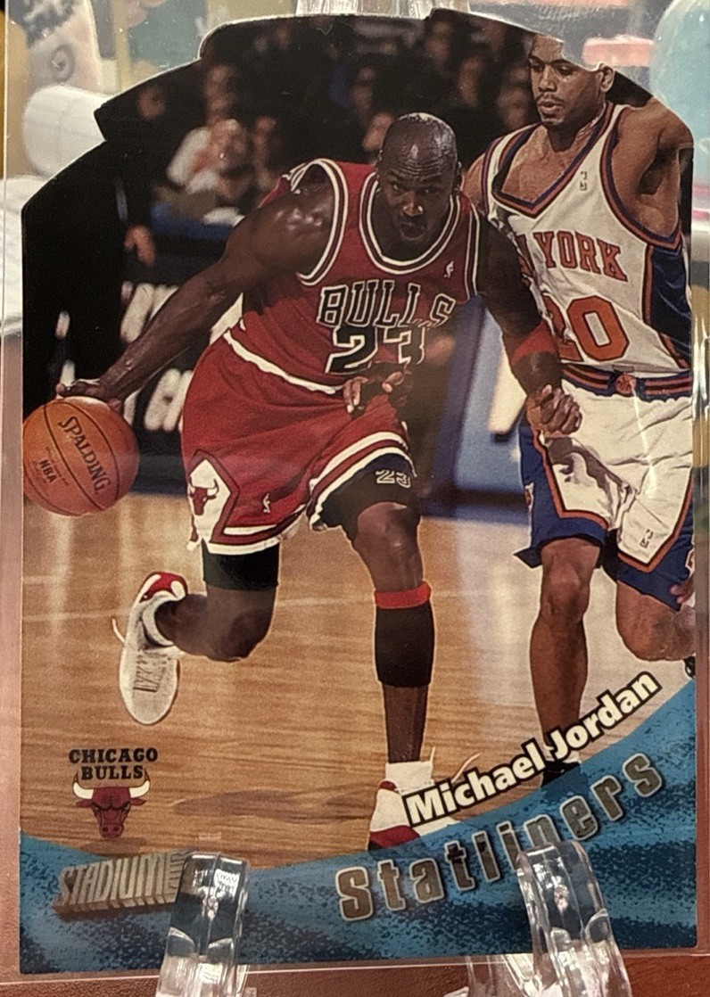 MICHAEL JORDAN 1998-99 TOPPS STADIUM CLUB #S2 "STATLINERS" DIE-CUT INSERT CARD