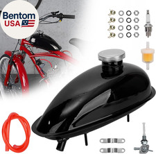 2L 0.53 Gallon Mini Bike Gas Tank Fuel Tank with Cap  Spark Plug  Petcock  Fu