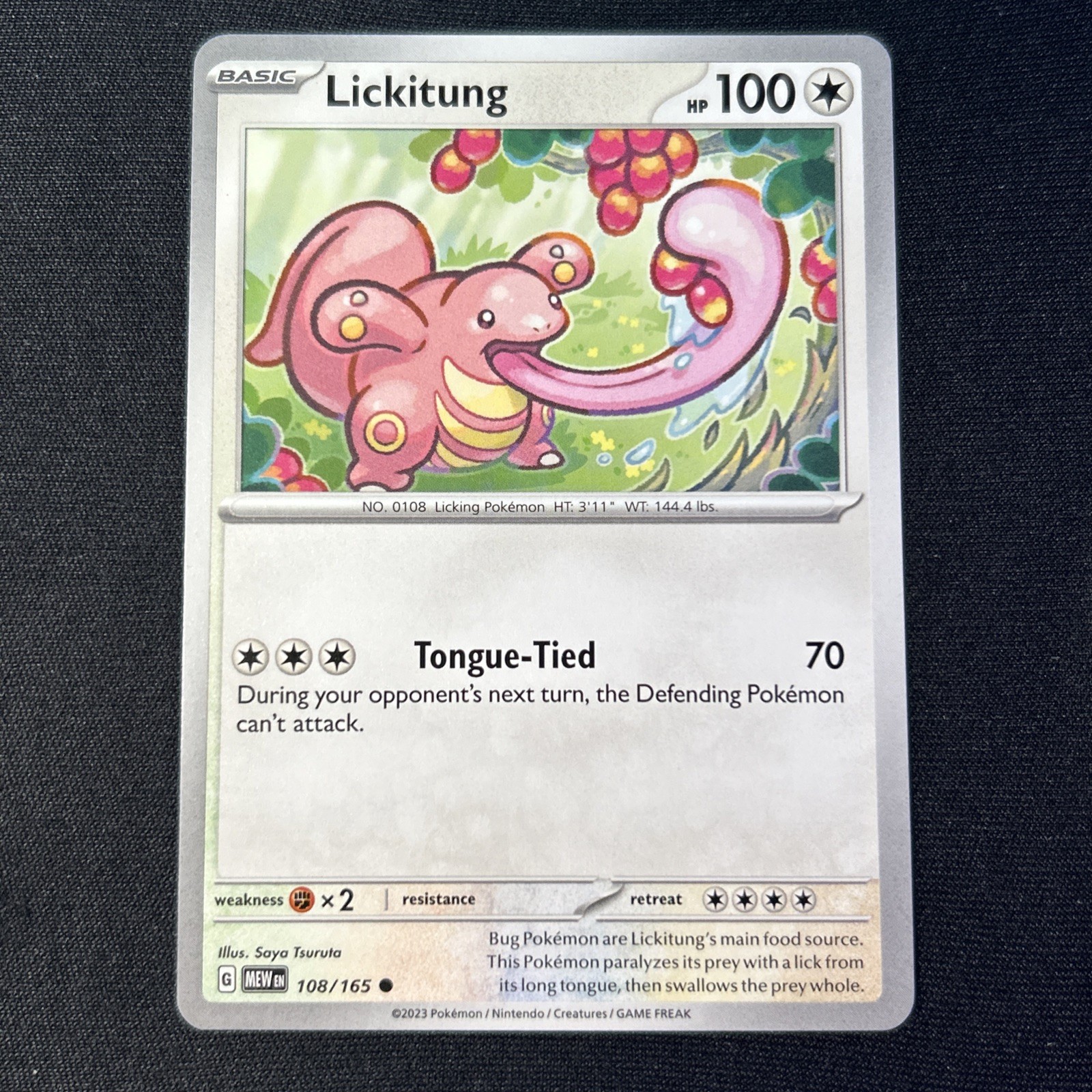 Lickitung 108/165 Sv: Scarlet & Violet 151 Regular Near Mint
