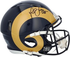 Marshall Faulk Rams Autographed Riddell 2000-2016 Throwback Authentic Helmet