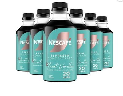 NESCAFE Espresso Concentrate Vanilla Coffee 300ml Bottle 6pk