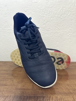 ECCO WOMEN GOLF S-THREE GORE TEX Spikeless Shoes, Size 8-8.5, NAVY/PINK (EU 39)