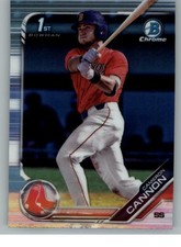 2019 Bowman Chrome Draft Refractors #BDC166 Cameron Cannon (ref 129752)