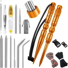 12 Pcs 2025 Update Paracord FID Knotter Tools Set Stainless Steel Marlinspike Se