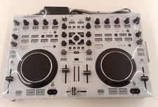 Denon MC3000 White DJ Controller 4 Deck MIDI USB Mixer Traktor Virtual DJ Used