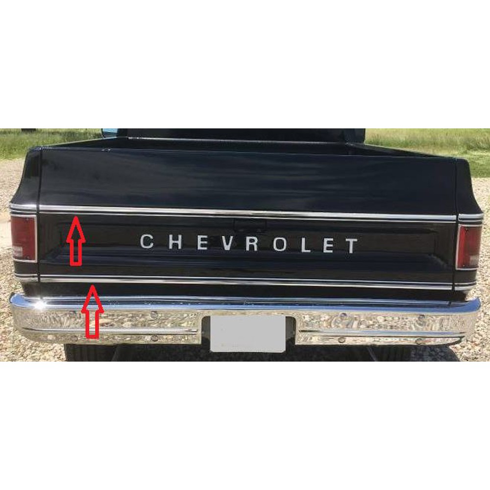 Tailgate Molding Upper/ Lower Chevrolet C10 1973-1980