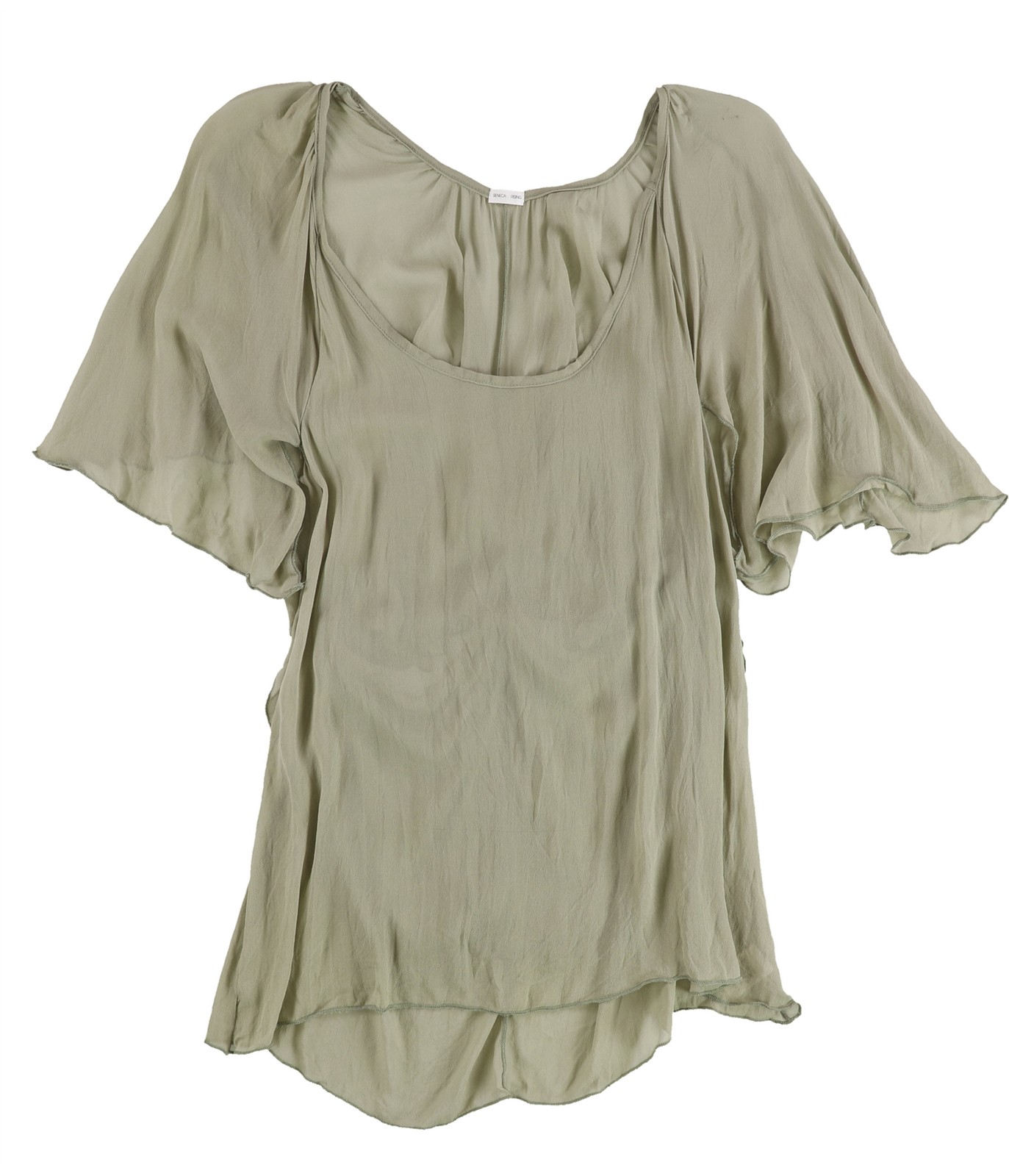 Seneca Rising Womens Solid Basic T-Shirt, green, … - image 1