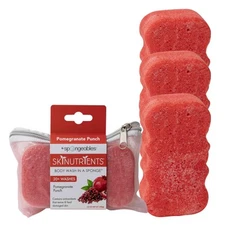 Body Wash in a 20+ Wash Sponge, Pomegranate Punch, 3 Count