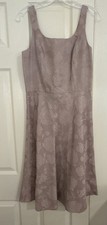 Women’s Ann Taylor Loft Floral Sleeveless Dress Knee Length Silk/Cotton Blend