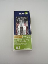 Leviton 15/20 Amp Single-Pole Industrial Illuminated Toggle Switch, Clear