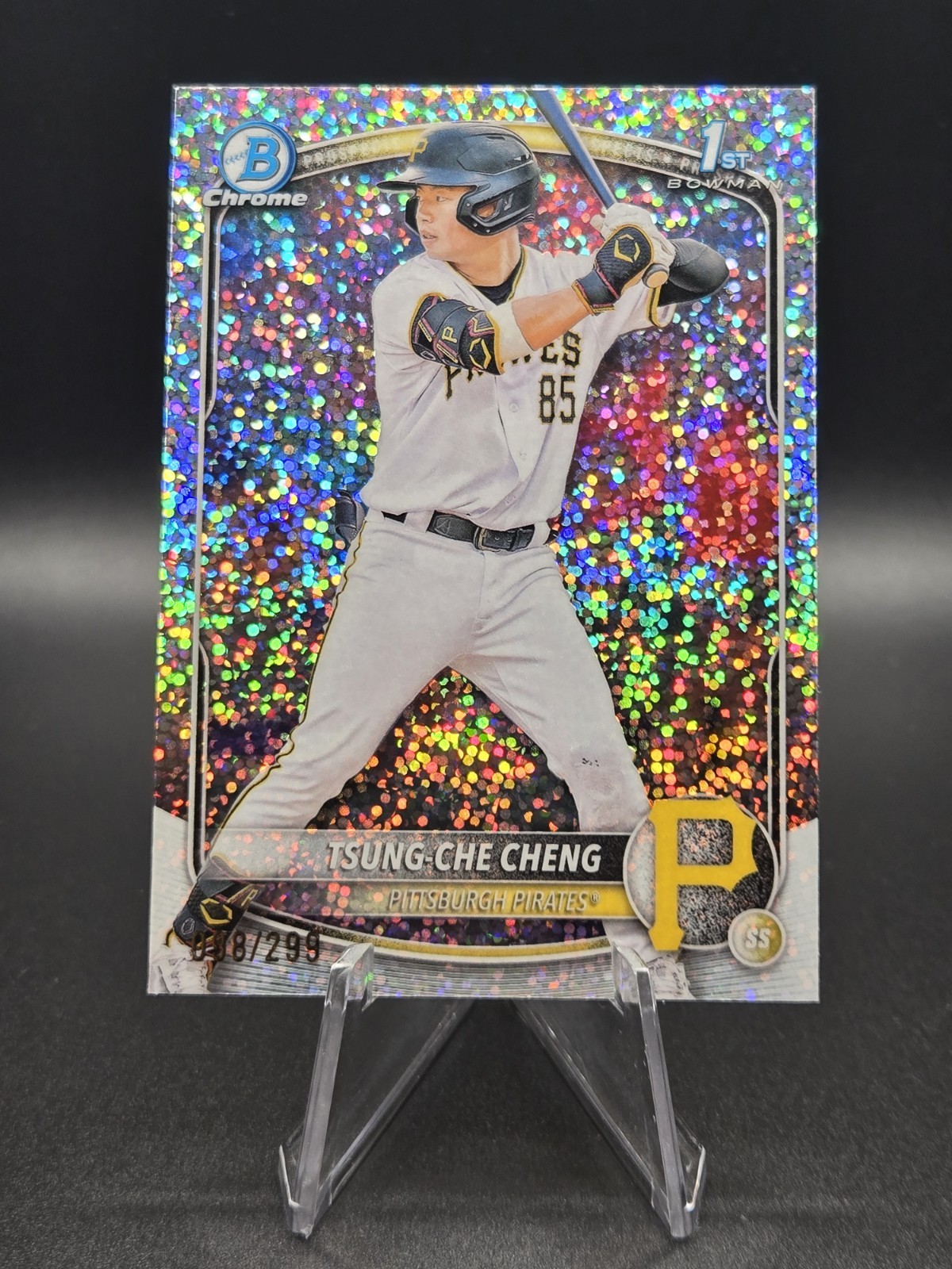 2025 Bowman Chrome - Tsung-Che Cheng - 1st Bowman Speckle /299 Pirates #BCP-95