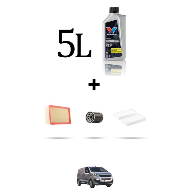 Hoffcar Wartungskit 3 Filter Und 5L ÖL FüR Fiat Scudo III 2.0 Multijet 130KW D-image