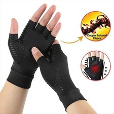 Copper Arthritis Compression Gloves Hand Support Pain Relief Joint Self Care