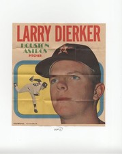 1970 Topps Posters Larry Dierker #15 2u3