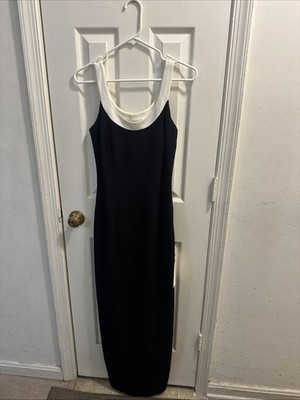 andrea polizzi for rex lester black and cream color dress size 4