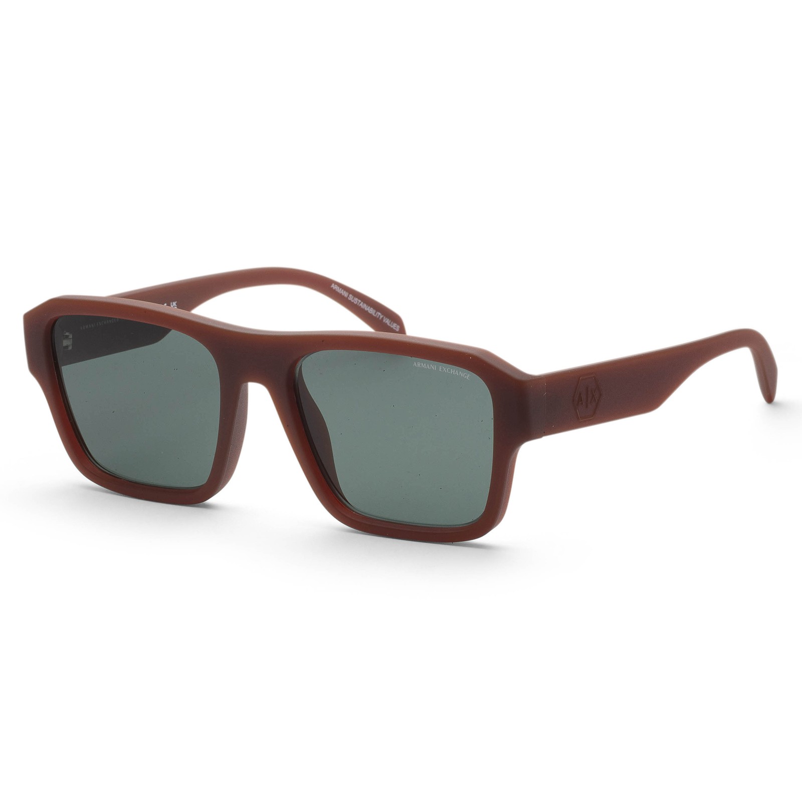 Armani Exchange Mens 56mm Matte Opal Brown Sunglasses AX4154SU-837371-56 7790₽