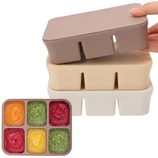 3 Pack Baby Food Freezer Tray with Lids 2.13 oz x 6 Cups/1.15 oz x 12 Cups Si...