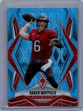 2025 Panini Phoenix #128 Baker Mayfield Light Blue Mojo Prizm #/85