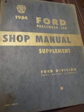 1954 Ford Car Shop Manual Supplement Original Repair Service Book Oem