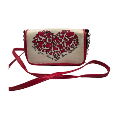 Brighton PURSE HANDBAG Fill Your Heart with Love MINI CROSSBODY Red Black White