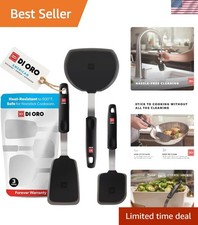 Best-in-Class DI ORO Silicone Spatula Set - Safe for All Cookware 3-Pieces