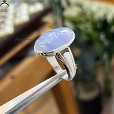 Genuine Sosani Yemeni Aqeeq Ring Handmade Premium Agate Oval Stone Jewelry
