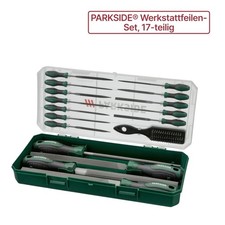 PARKSIDE Werkstattfeilen Set 17-tlg Metallfeilen Schl&uuml;sselfeilen Drahtb&uuml;rste