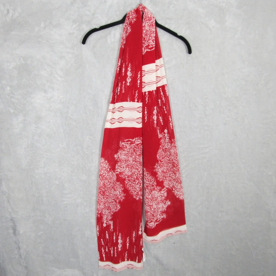 Bufanda Cabi Roja Blanca Floral Ligera Cuello Envoltura Accesorio de Moda Foto 2 de 4