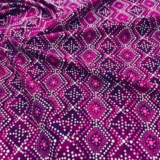 Abstract Purple Diamons print Nylon Spandex Fabric Stretch by the Yard Swimwear