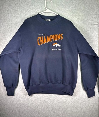 Faded* Denver Broncos Sweatshirt Men Medium Navy Lee Sport Football NFL Pullover