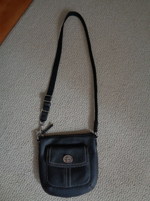 COACH Hamilton Swingpack Black Pebbled Leather Crossbody Bag Purse