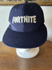 Fortnite Baseball Cap Black Adjustable Snapback Gaming White Logo Embroidered