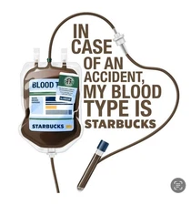 12"W x 12"H Custom Print DTF Direct to Film Heat Transfer My Blood Type