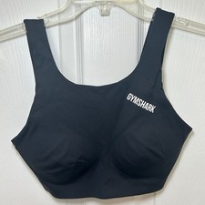 Gymshark Black Sports Bra Light Support Workout Fitness Activewear Small