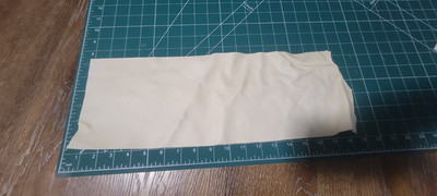 Upholstery Leather Scrap 6 x 18 inches off White 1 Piece