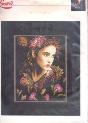 Rare Lanarte Cross Stitch Kit Romantic In Thoughts Woman