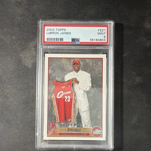 Topps 2003-04 Draft Pick LeBron James #221 Rookie PSA 9 Cavaliers