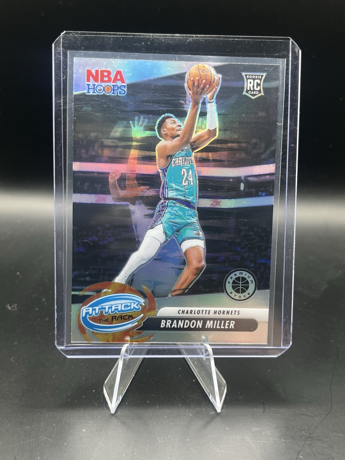 2023-24 Panini Nba Hoops Premium Stock - Attack the Rack Brandon Miller #10 (RC)