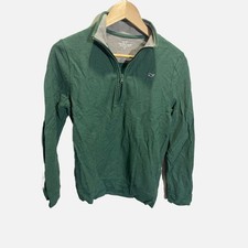 Vineyard Vines Boys Green Pima Cotton Quarter Zip Pullover Sweater Size Large 16