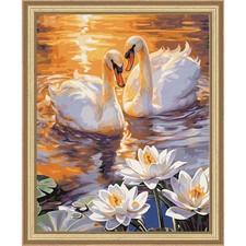 Schipper Swans in Love Kit Frame Paint by Number Kit
