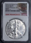 2021(S) $1 AMERICAN SILVER EAGLE UNC T-1 Emer Prod SF 1oz 999 NGC MS70 A7123