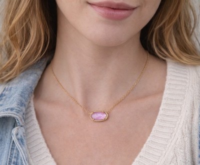🌟New 💗$95 Kendra Scott🌟 Elisa Gold Pendant Necklace in Pink