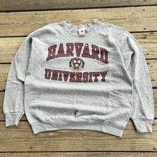 Vintage 90s Harvard University Crewneck Sweatshirt Fruit of the Loom Ivy League